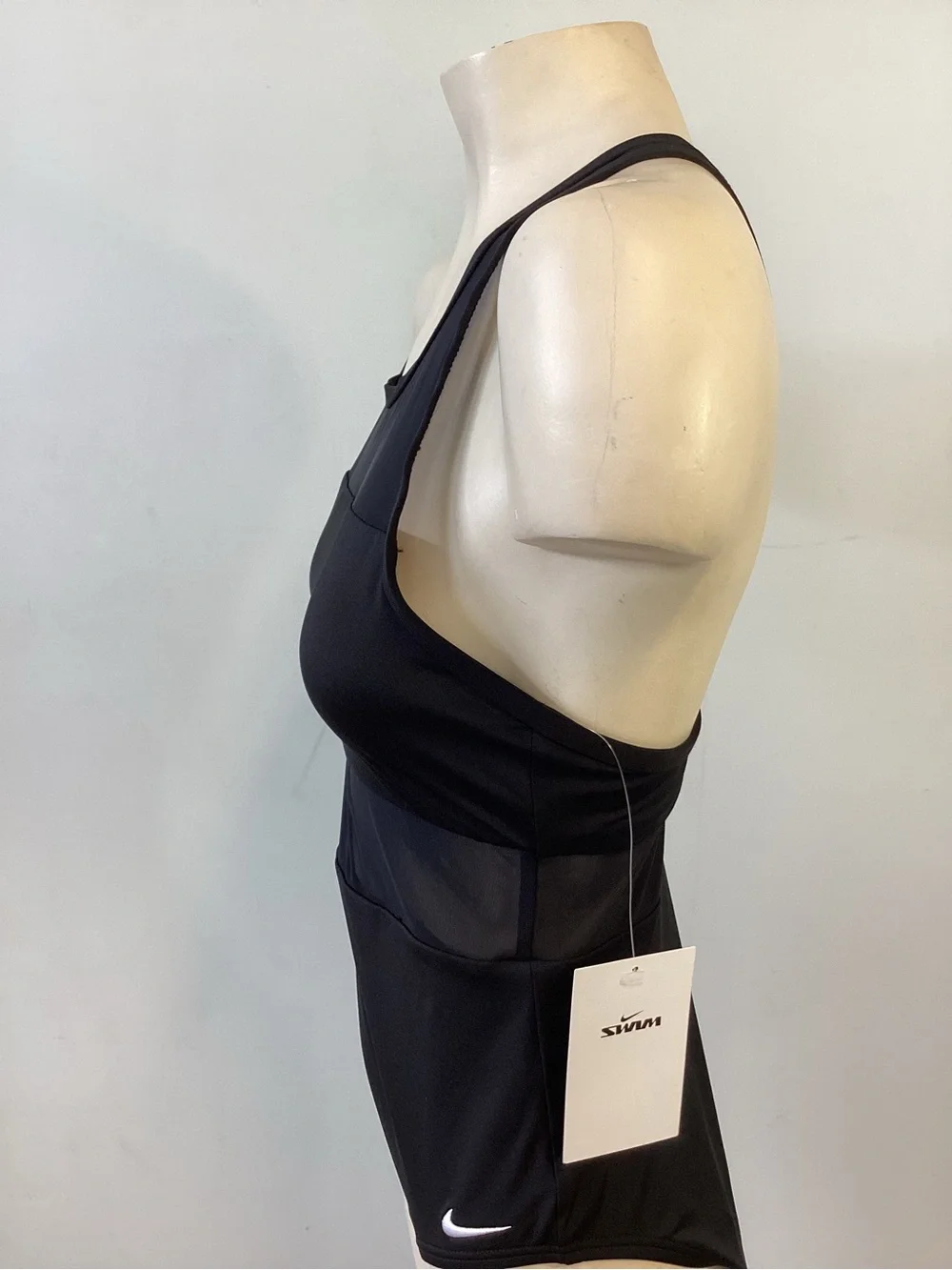 Nike Black Mesh-Panel Women's One-Piece Swimsuit
